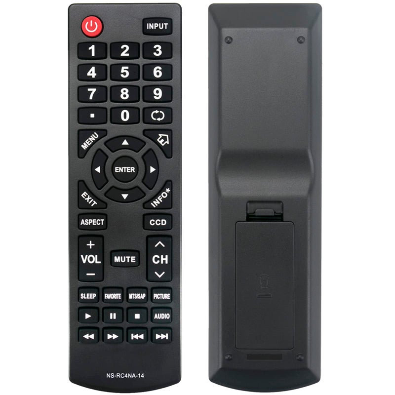 PERFASCIN New NS-RC4NA-14 Remote Control fit for Insignia TV NS-28ED200NA14 NS-50D400NA14 NS-19ED200NA14 NS-55E4400A14 NS-58E4400A14 NS-24E400NA14 NS-60E4400A14 NS-65E4400A14 NS-50L440NA14 NS-46D400NA14 - Image 1